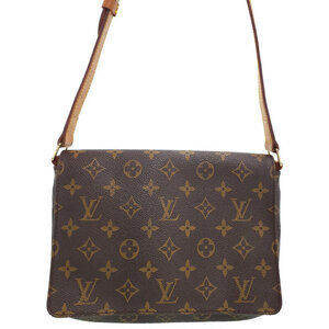 Louis Vuitton Monogram Leather Brown Musette Tango Short Shoulder Bag
